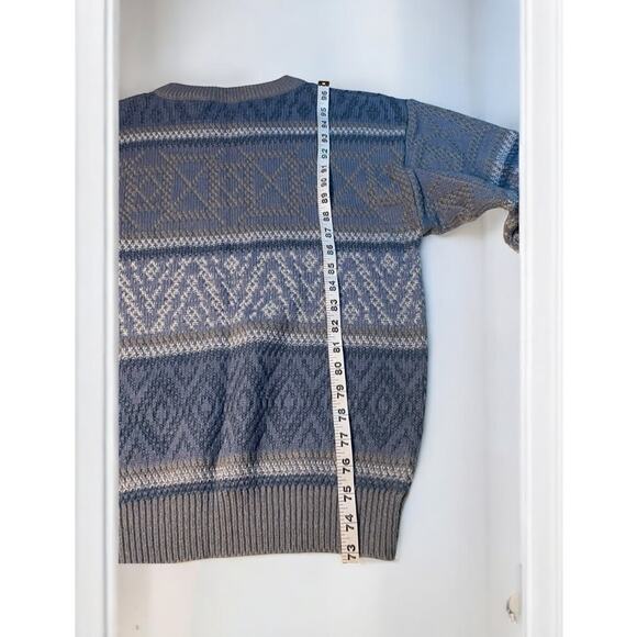 SATURDAYS NYC Men's Ski Sweater, Vintage Nordic Geometric Pattern Pullover Sz S - Picture 5 of 5